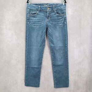 Candie's Blue Straight Leg Cotton Tapered Juniors Classic Denim Jeans 11